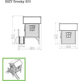 EXIT TOYS Spielhaus Crooky 300 graubeige 50.43.00.00