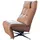 KAWOLA Relaxsessel MIKO Leder 75 x 115 x 75 cm Braun drehbar mit Kopfteil