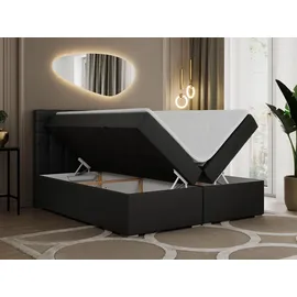 MKS Boxspringbett 160 x 200 cm H3 Schwarz