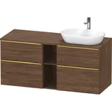 Duravit D-Neo Konsolenwaschtischunterbau wandhängend Nussbaum dunkel Matt 1400x550x664 mm - DE4970R3 DE4970R34210000
