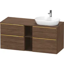 Duravit D-Neo Konsolenwaschtischunterbau wandhängend Nussbaum dunkel Matt 1400x550x664 mm - DE4970R3 DE4970R34210000