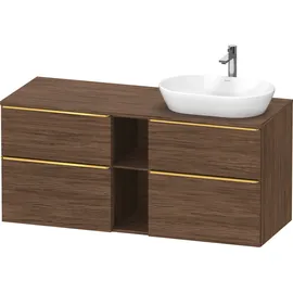 Duravit D-Neo Konsolenwaschtischunterbau wandhängend Nussbaum dunkel Matt 1400x550x664 mm - DE4970R3 DE4970R34210000