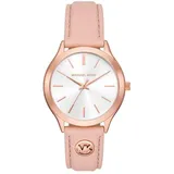 Michael Kors Damen Analog Quarz Uhr mit Leder Armband MK7545