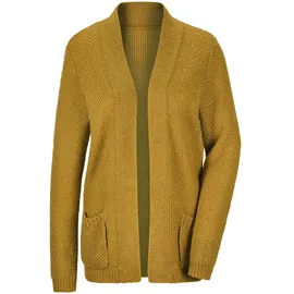GOLDNER Offener Cardigan mit Taschen Gelb S