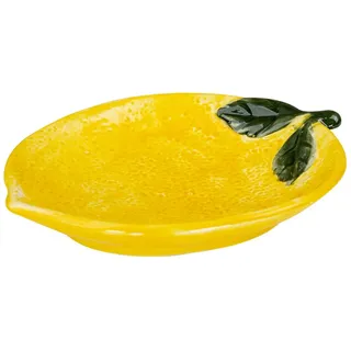 levandeo Teller Zitrone Keramik 21cm Zitronenschale Sommer Obst Dekoschale Tischdeko Servierschale Aufbewahrung Obstschale