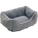 Hundebett Hundekissen Hundekorb Haustierbett Tierbett Hundesofa Hellgrau/Grau 50x37x17 cm