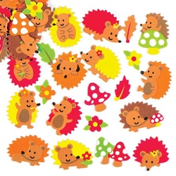 Sticker Igel (pro Set 120) Bastelbedarf Verzierung & Dekorationen