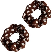 Kicura® - Twin Set Feine Haar-Scrunchies - Eleganz für Damen und Mädchen, Ausführung:Donut - 000569, Anzahl:2 stück (1er Pack)