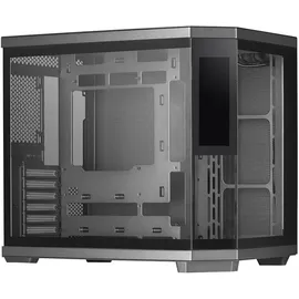Mars Gaming MC-3TCORELCD ATX Gaming-Gehäuse, anpassbarer 7,2" IPS-Bildschirm, dreifaches herausnehmbares gehärtetes Glas, Doppelkammerstruktur, Unterstützung für Flüssigkeitskühlung bis 360mm, Schwarz