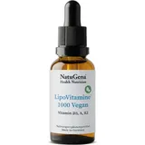 NatuGena LipoVitamine 1000 Vegan | 15ml | Vitamin D3, K2 A in MCT-Kokosnussöl | hohe Bioverfügbarkeit