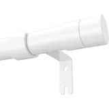WELDUN Gardinenstangen für Fenster, 81-361 cm Metall ausziehbare Vorhangstange, Φ19.5 mm robustes Gardinenstangen-Set mit Halterungen für Schlafzimmer, Wohnzimmer, Weiß