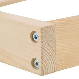Homestyle4u Lattenrost mit Kopfteil verstellbar 90 x 200 cm