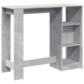vidaXL Bartisch mit Regal 124 x 46 x 103,5 cm Grau