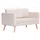 vidaXL 2-Sitzer-Sofa Stoff Cremeweiß