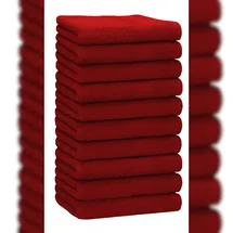 Betz Handtuchset 50 x 100 cm rubinrot 10 St.