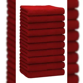 Betz Handtuchset 50 x 100 cm rubinrot 10 St.
