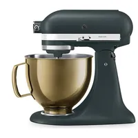 KitchenAid Artisan 5KSM156 pebbled palm mit goldener Schüssel