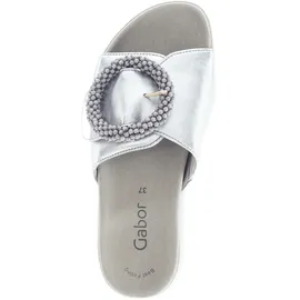 Gabor Pantolette silber metallic 63.745.61 für Damen, silber, Größe 38 EU