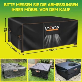 Enzeno Abdeckung Gartenmöbel 300 x 200 x 90 cm Orange