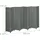 Relaxdays Paravent, 8-teilig, Raumtrenner faltbar, HxB 170x320 cm, Sichtschutz innen, Holz, Papierseil, Trennwand, Grau