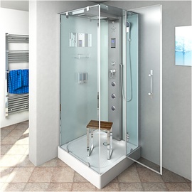 SeniorBad Duschkabine Komplettdusche Fertigdusche Dusche D38-20R0 100x100cm ohne 2K Scheiben Versiegelung