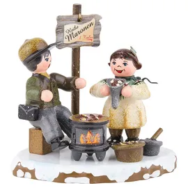 Hubrig Volkskunst GmbH Winterkinder Heiße Maronen 8 cm braun/bunt/grün