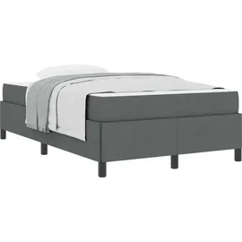 vidaXL Boxspringbett Dunkelgrau 120 x 200 cm Stoff