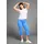 fayn sports 3/4-Hose FAYN SPORTS, Damen, Gr. 54, N-Gr, blau (azurblau), Single Jersey, Obermaterial: 95% Baumwolle, 5% Elasthan, bequem 3/4-Länge, Hosen, mit elastischem Bund auch in großen Größen