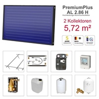 Solarbayer PremiumPlusAL Solarpaket H2 Stock Bruttofläche 5,72 m2 horizontal