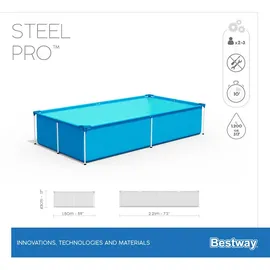 BESTWAY Steel Pro Stahlramenpool 221 x 150 x 43 cm 56401