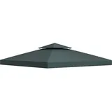 Ersatzdach Für Pavillon 3x3m Wasserabweisend Pavillondach Für Metallpavillon Pavillon Ersatzdach Gartenpavillon Partyzelt Gartenzelt Polyester Kohlegrau - Outsunny