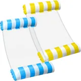 2 Stück Luftmatratze Pool Aufblasbare Wasserhängematte, 4-in-1 Wasserhängematte