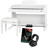 Classic Cantabile DP-210 WM E-Piano weiß matt Set inkl. Bank, Kopfhörer Schule