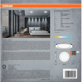 osram homelighting OSRAM 4099854445804 Downlight Slim 225mm, 22W, 6500K LED-Deckenleuchte 22.00 W Weiß