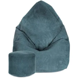 DreamRoots Sitzsack, Blau, Textil, 70x105x70 cm, Oeko-Tex® Standard 100, Wohnzimmer, Hocker, Sitzsäcke, XXL Sitzsäcke