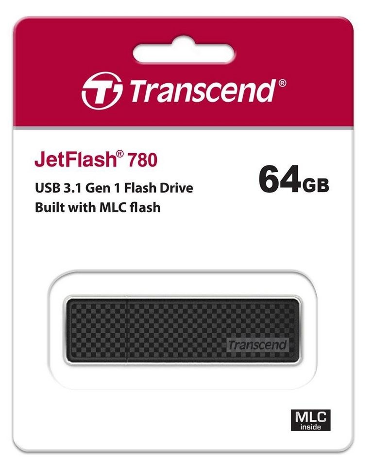 Transcend Transcend USB Stick 64GB Speicherstick JetFlash 780 schwarz USB 3.0 USB-Stick