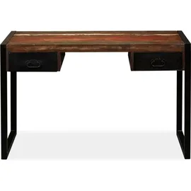 vidaXL Schreibtisch mit 2 Schubladen Altholz Massiv 120x50x76 cm
