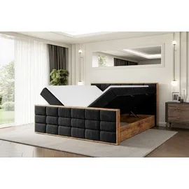 altdecor Boxbett 120 x 200 cm H3 Schwarz