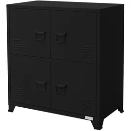 ML-Design Aktenschrank 75 x 40 x 80,5 cm Schwarz