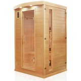 Luxus LED Infrarotsauna 115x105cm Sauna Infrarotkabine Wärmekabine Vollspektrum