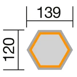 Weka Elementhochbeet 6-Eck 120 x 120 x 69 cm Beige