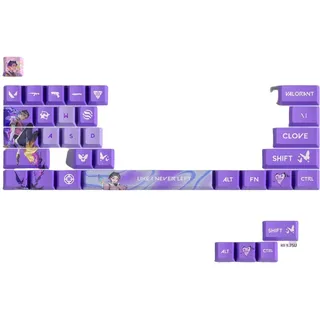 (VALORANT)-Tastaturkappen (29) PC Gaming Mechanische Tastenkappen Numpad Benutzerdefinierte Tastenkappen Lasergravur mit jeder mechanischen Tastatur (CLOVE)