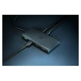 Razer USB-C Dock - Schwarz - 4K, 2xUSB-C, 4xUSB-A, Ethernet, HDMI, 3,5mm Klinke