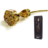 Mikamax - Goldene Rose - 24 Karat Echtheitszertifikat - Luxuriöse Box- Eingetaucht in Gold - 30 cm