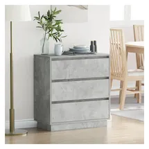 vidaXL Nachtschrank 71 x 34,5 x 75 cm Beton Grau