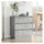 vidaXL Nachtschrank 71 x 34,5 x 75 cm Beton Grau