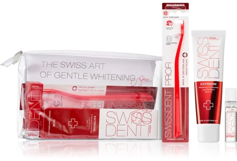 Swissdent Extreme Promo Kit Zahnpflegeset für schonendes Bleichen und zum Schutz des Zahnschmelzes