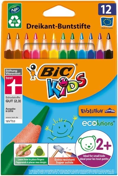 BIC Buntstifte KIDS Evolution Triangle 12er Set