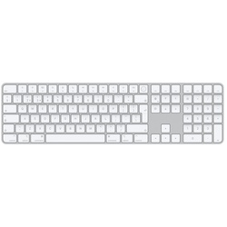 Apple Magic Keyboard mit Touch ID und Ziffernblock Silber/Weiß Englisch (UK) Kabellos