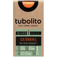 Tubolito Tubo-Schlauch – CX/Gravel – 700c/28 Zoll – 42-mm-Ventil – Schwarz